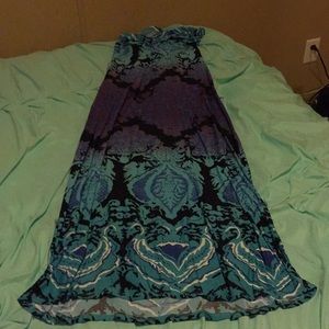 Blue and purple dress
